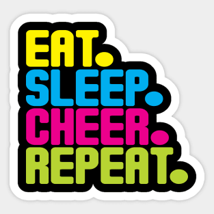 Eat Sleep Cheer Repeat Sticker